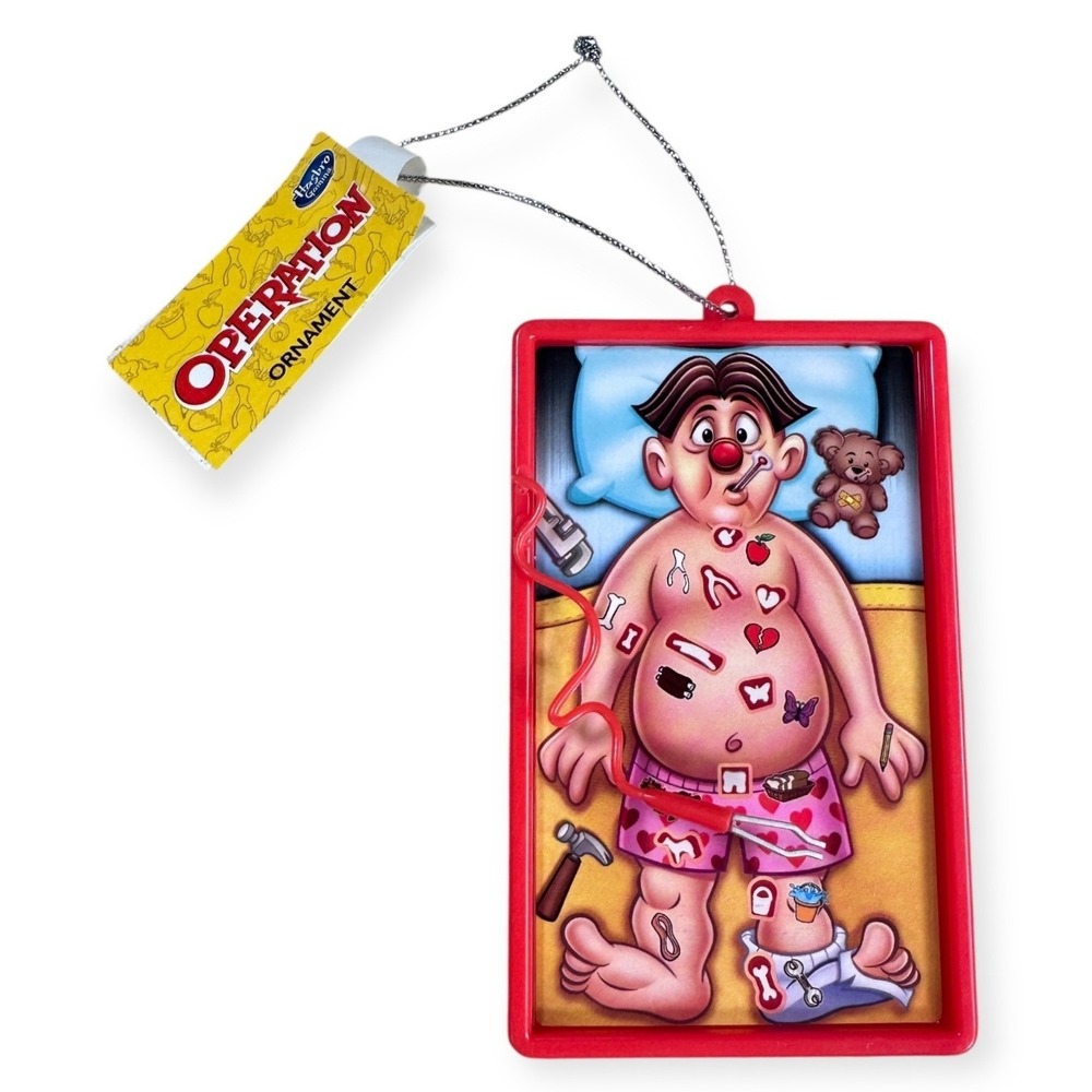 Hasbro Operation Game Ornament 2023 Red Patient Christmas Tree Decor‎ Gift